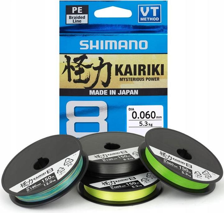 Actual product image Shimano Kairiki 8 Mantis Green (8.20 kg, 13 mm)