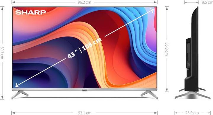 Produktbild Sharp 43GP6260E silber (43", QLED, 4K, 2025)