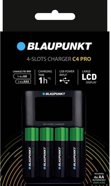 Immagine prodotto Blaupunkt Caricatore LCD avanzato C4 PRO (1 pz., Batteria + Caricabatterie)