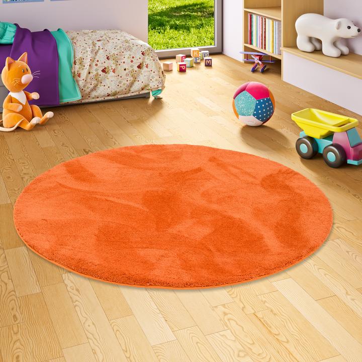 Produktbild Pergamon Super Soft Kinder Hochflor Teppich Silky Kids Rund (120 x 120 cm)