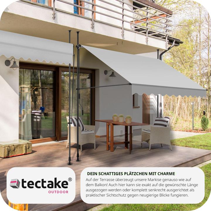 Actual product image tectake Klemmmarkise (2.50 m)
