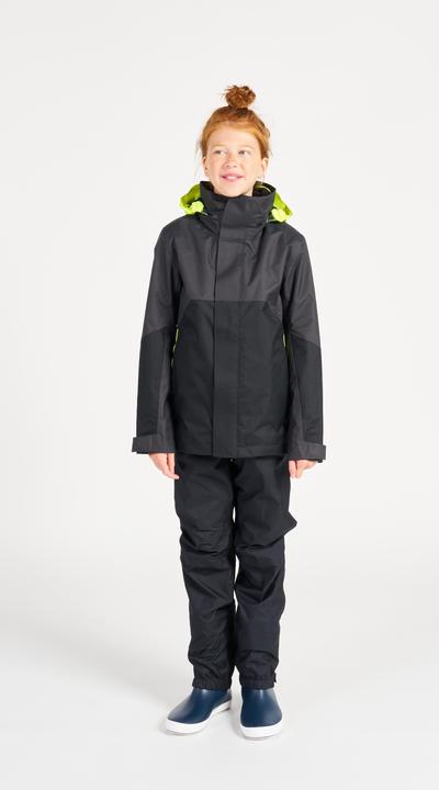 Produktbild Tribord Regenjacke Segeljacke Kinder wasserdicht winddicht - Sailing 300 dunkelgrau
