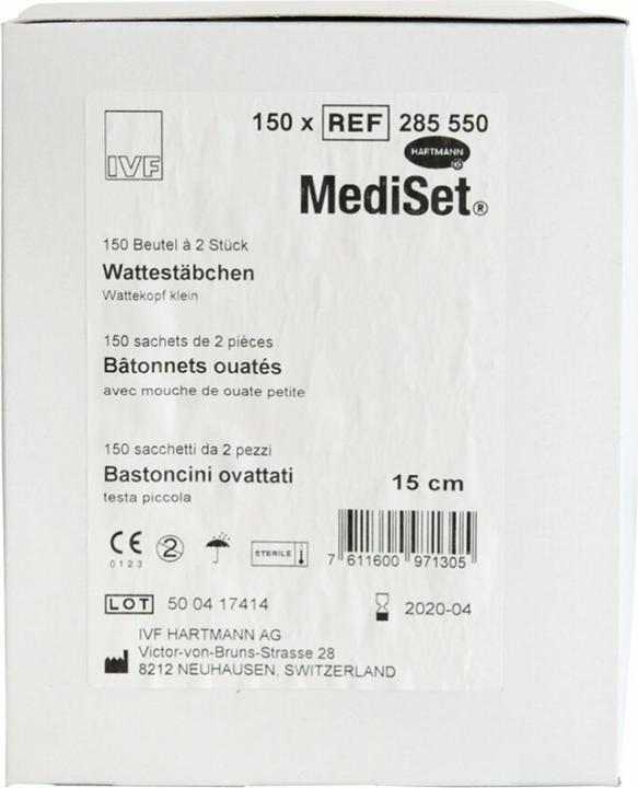 Actual product image Mediset Wattestäbchen 15cm klein