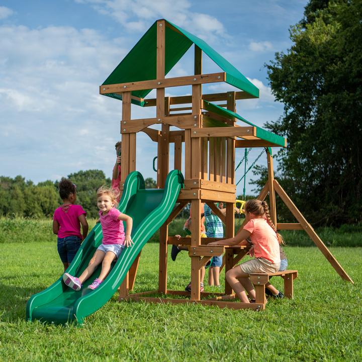Produktbild Backyard Discovery Belmont Spielturm mit Schaukeln und Rutsche
