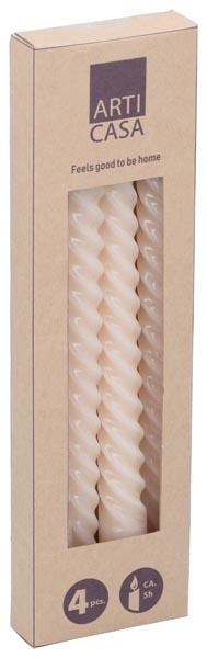Image du produit Arti Casa Bougie torsadée (4 pcs)