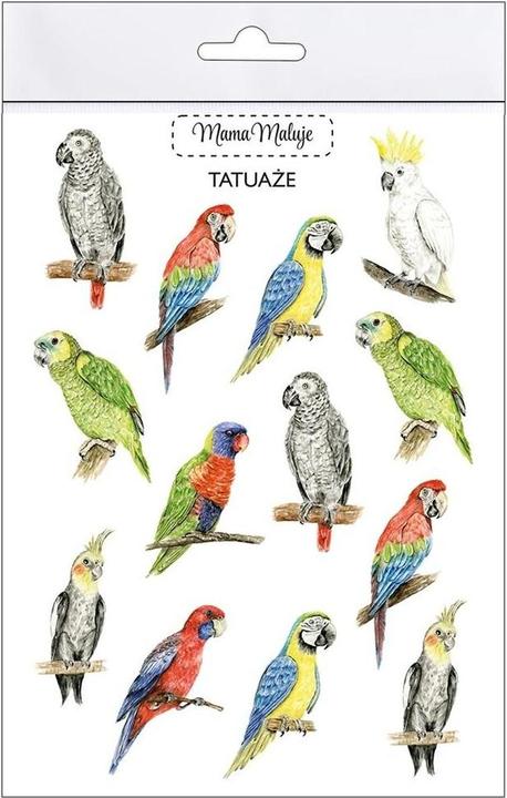 Image du produit Teka Abwaschbare Papageien-Tattoos