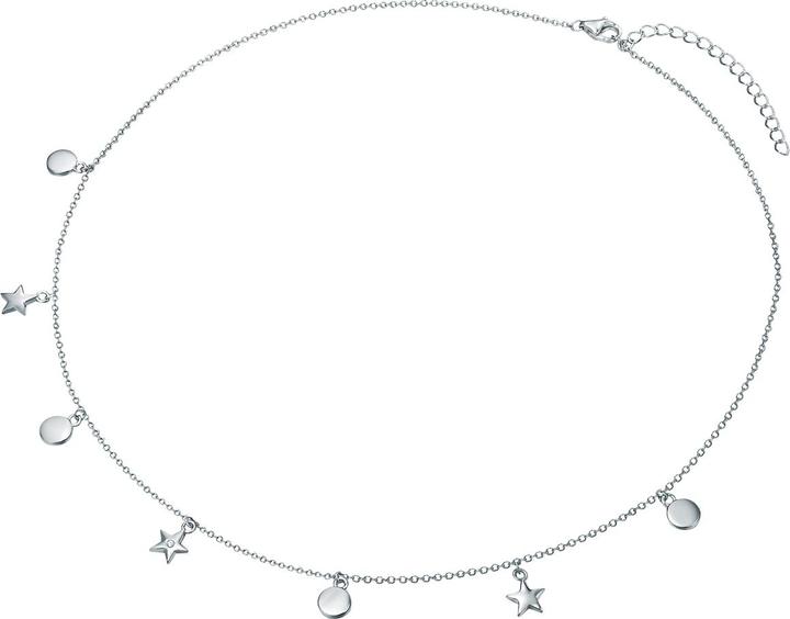 Actual product image Lulu & Jane Circles/Stars sterling silver diamond silver 42.0 cm base chain + 5.0 cm extension - 33130 (Sterling Silver, 42 - 47 cm)