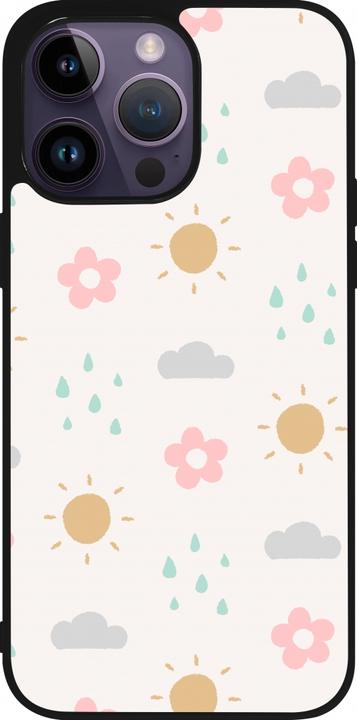 Actual product image PhoneLook Coque Silicone rigide noir Spring 23 weather (Apple iPhone 15 Pro Max)