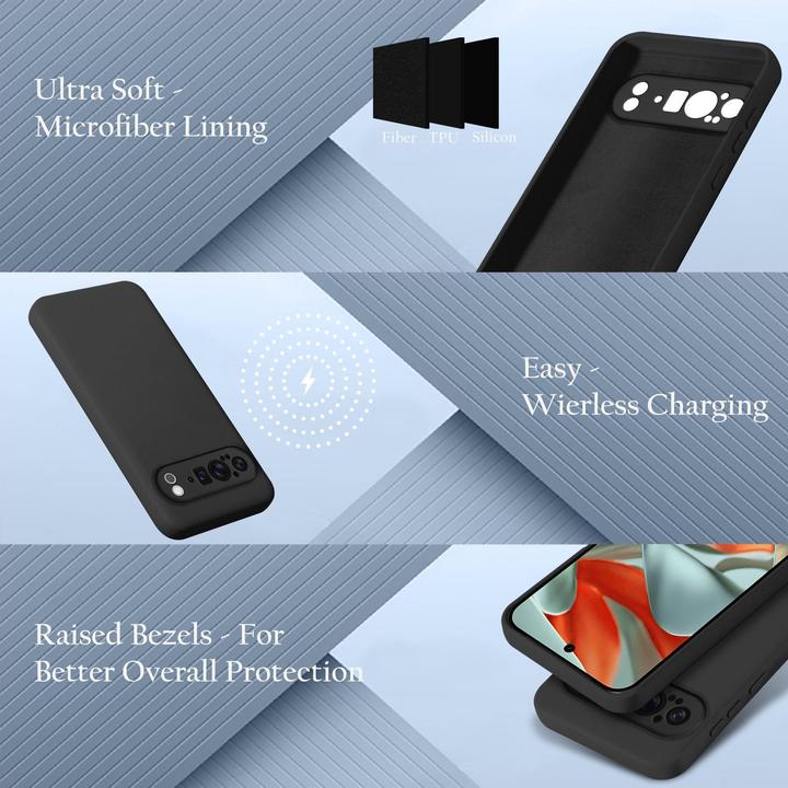 Actual product image Cadorabo Case for Google Pixel 9 PRO XL TPU Liquid Silicone Cover (Google Pixel 9 Pro XL)