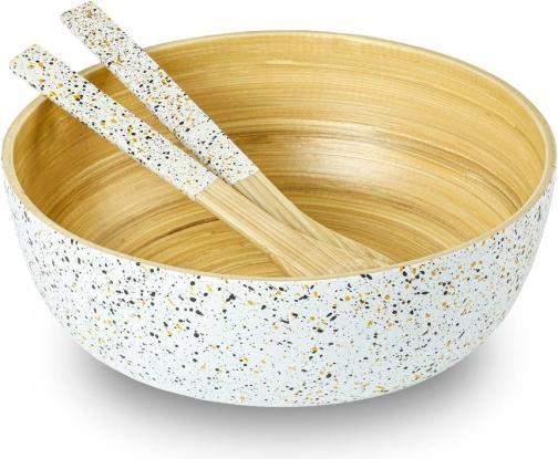 Image du produit Jungle Culture très grand saladier en bambou blanc (28 cm de diamètre) (28 cm, 1 x)