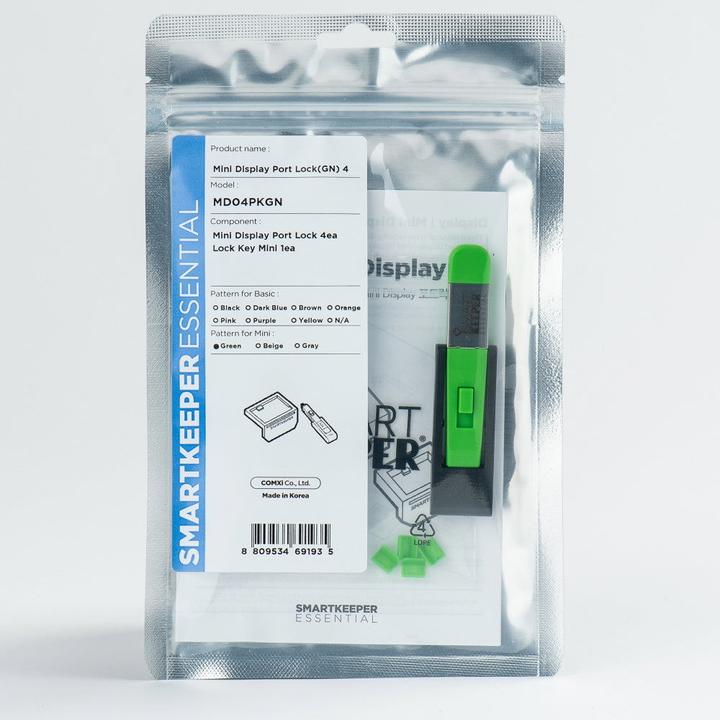 Actual product image Smart Keeper 4 x Mini Display Port Locks with 1 x Mini Type Key