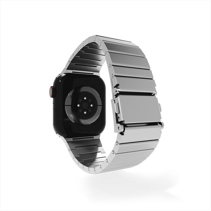 Actual product image Strap-it Smartwatch bandje - Geschikt voor Apple Watch luxe bandje - zilver - Horlogeband / Polsband (Titanium)