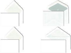 Actual product image Mailmedia Envelope, silk lining, B6, white wet glue, pointed flap, 80 gsm, white matt, gray silk- (B6, 1 x)