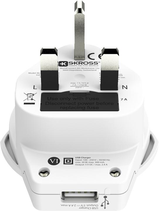Produktbild Skross Country World to UK USB