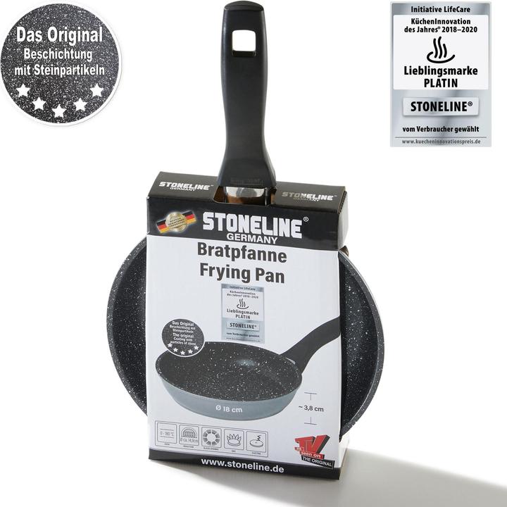 Produktbild Stoneline Bratpfanne 18 cm, Aluguss antihaftbeschichtete Pfanne, Backofen & Induktion geeignet (Bratpfanne, Aluminium)