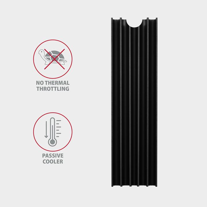 Actual product image Axagon CLR-M2L10 passive M.2 SSD heatsink - 2280, 10mm height, aluminum
