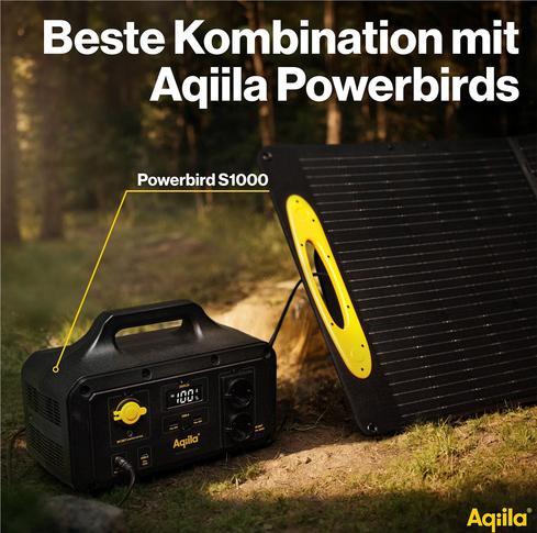 Produktbild Aqiila SUNBIRD P200 AQSO200SUN010 Solar-Ladegerät Ladestrom Solarzelle 9.75A 200W (200 W, 9.25 kg)