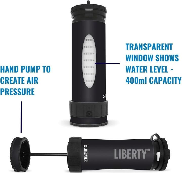Actual product image LifeSaver Liberty water filter, Black (0.40 l)