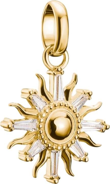 Immagine prodotto Thomas Sabo Charm-Anhänger Sonne mit Steinen Connect vergoldet (Argento)