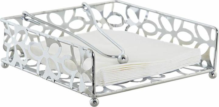 Image du produit DKD Home Decor Serviettenring Margerite Silberfarben Metall Kunststoff 18 x 19 x 6 cm