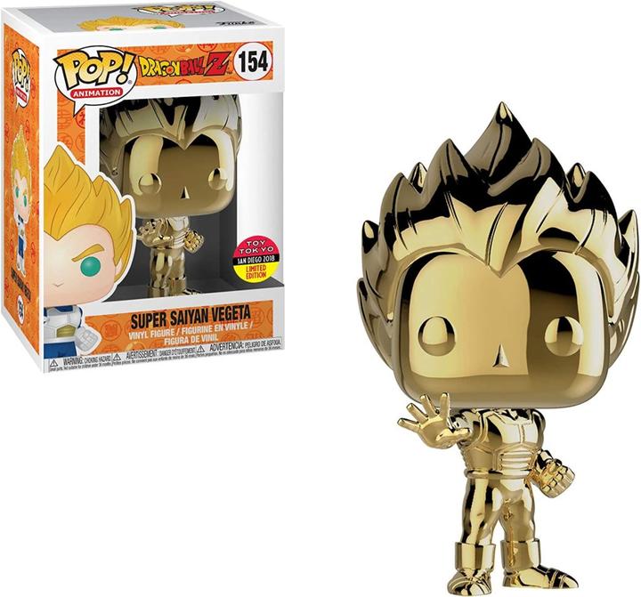 Image du produit Funko POP! Dragon Ball Z Super Saiyan Vegeta Chrome Gold Toy Tokyo 2018