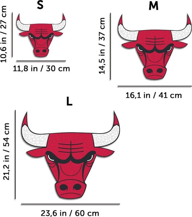 Produktbild Iconic NBA - Chicago Bulls - Logo - Holz Puzzle Grösse S (150 Teile) (150 Teile)