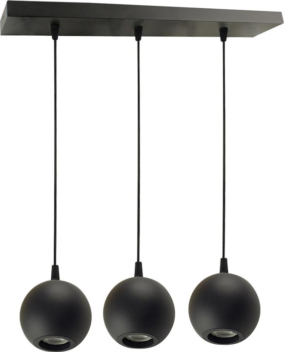 Produktbild Enovalite LED-Pendellampe GLOBE, GU10-Fassung, IP20, Ø10cm, 3 flammig, schwarz (GU10)