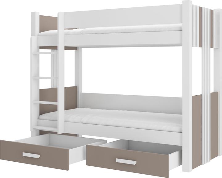 Immagine prodotto ADRK Furniture Letto a castello matrimoniale con materassi ARTA 180x80 (180 x 80 cm)
