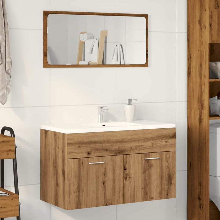 Produktbild VidaXL Waschbeckenunterschrank Unterschrank Badschrank Wandmontage Artisan-Eiche