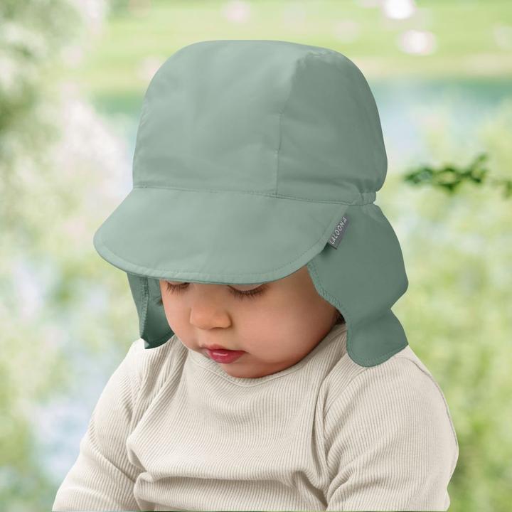 Immagine prodotto La Loona Berretti e cappelli per bambini LaLoona con protezione del collo UPF 80 - verde salvia - (50, 51)
