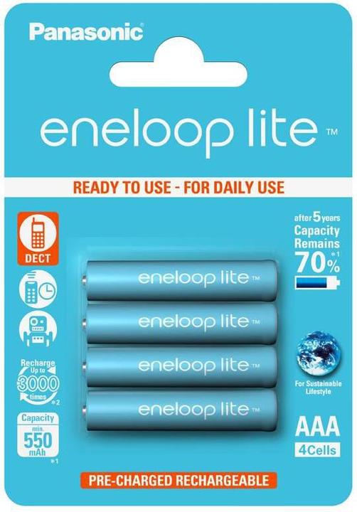 Panasonic eneloop Lite (4 Stk., AAA, 550 mAh)