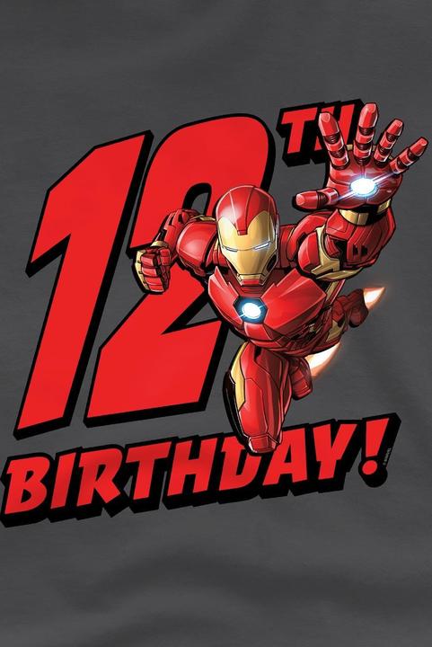 Immagine prodotto Iron Man Maglietta 12° Compleanno Bambini (140)