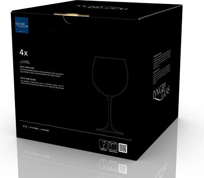 Actual product image Lyngby 57 cl - crystal glass - clear (5.70 dl, 4 x, Gin glasses)