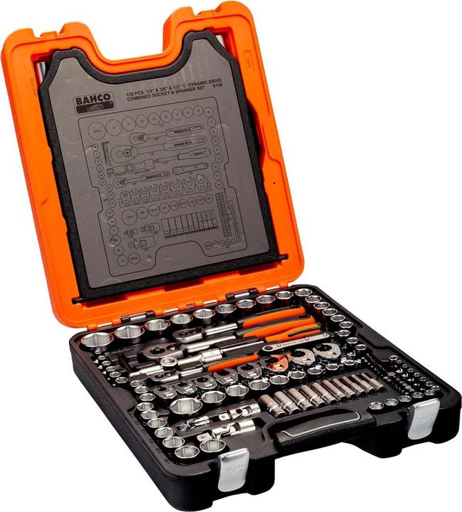 Produktbild Bahco Steckschlüssel-Satz (4 mm, 4.5 mm, 5 mm, 5.5 mm, 6 mm, 7 mm, 8 mm, 9 mm, 10 mm, 11 mm, 12 mm, 13 mm, 14 mm, 15 mm, 16 mm, 17 mm, 18 mm, 19 mm, 21 mm, 22 mm, 23 mm, 24 mm, 27 mm, 32 mm, 34 mm, 3/8", 7/16", 1/2", 9/16", 11/16", 3/4", 13/16", 7/8", 1 3/16")
