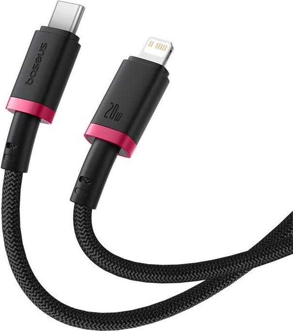 Produktbild Baseus Dura Typ-C-Schnellladekabel für iP 20 W 1 m Schwarz Rot (1 m, USB 4.0, 20 W)