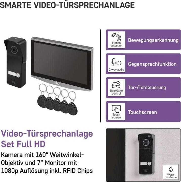 Produktbild Emos GoSmart Video-Türsprechanlage-Set IP-750A mit WiFi (Drahtgebunden)