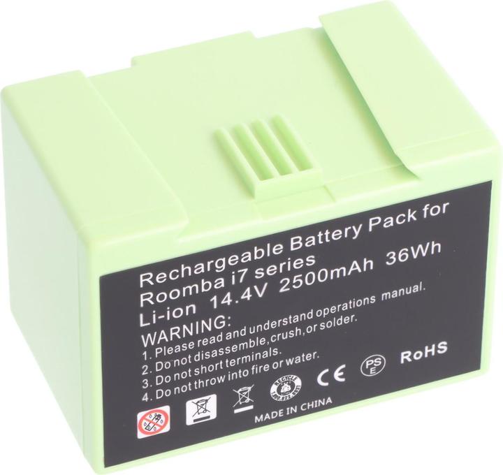 Immagine prodotto AccuCell Batteria adatta a iRobot Roomba e5, Roomba i7, agli ioni di litio, 14,4V, 2500mAh, 36,0Wh