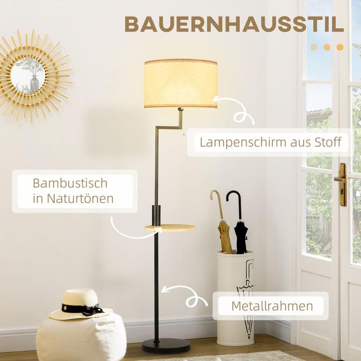 Image du produit Homcom Lampadaire avec un long câble d'alimentation (E27)