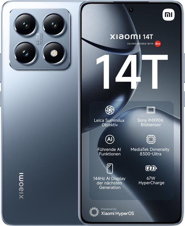 Xiaomi 14T (256 GB, Titan Blue, 6.67", Dual SIM, 50 Mpx, 5G)
