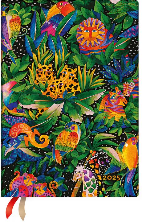 Produktbild Paperblanks PAPERBLAN Agenda Jungle Song 2025 DHD6036 1W/1S VSO Midi HC DE 13x18cm (18 x 12.5 cm, Deutsch)