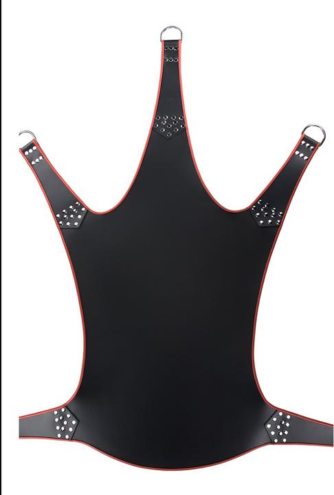 Mr. Sling Leather sling with Red piping - 5 points - Black
