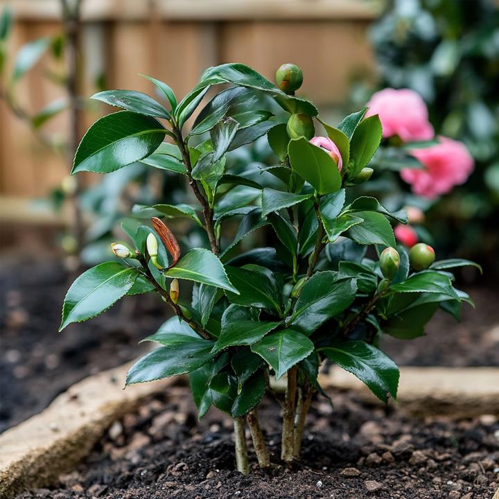 Image du produit Plant in a Box Camellia japonica Dr. King - Camélia japonais (60 cm)