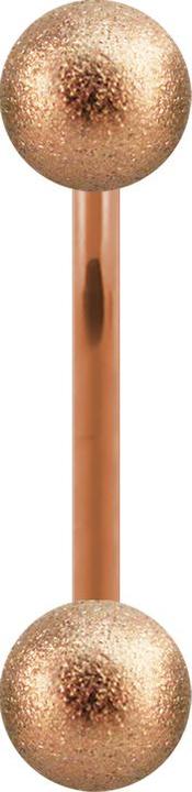 Immagine prodotto Star Piercing Micro Banana oro rosa maculato con due palline (senza ottone)