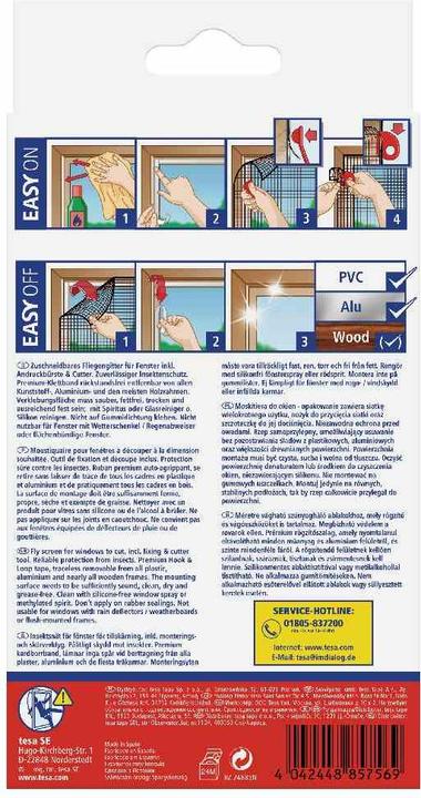 Actual product image tesa Insect screen COMFORT for windows, with Velcro tape, self-adhesive, without drilling (130 x 130 cm)