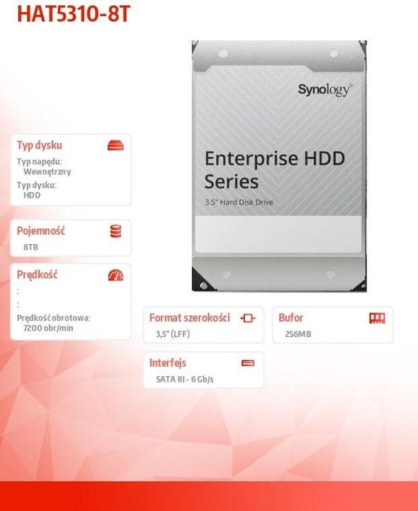 Produktbild Synology HAT5310-8T (8 TB, 3.5", CMR)