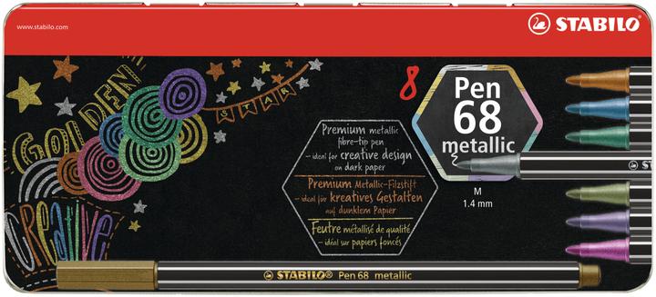 Produktbild STABILO Pen 68 Premium Metallic-Filzstift (Sortiert, 8 x)
