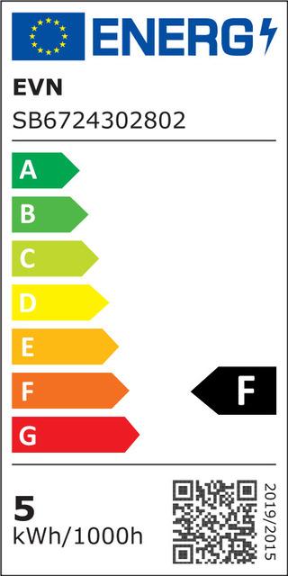 Etichetta energetica EVN-Lichttechnik Striscia LED (Bianco, 500 cm, Interno)
