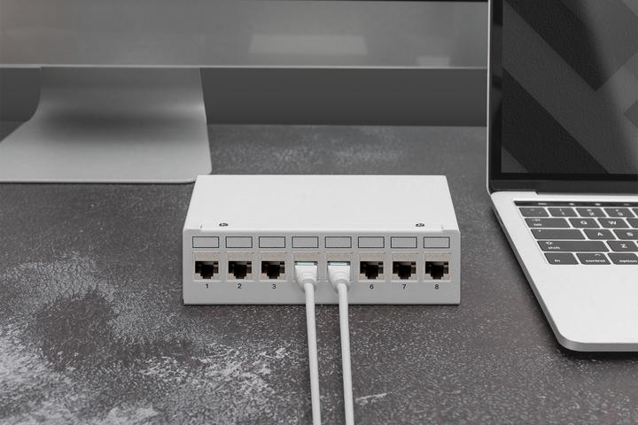 Image du produit Digitus CAT 6A Keystone Jack, blindé, 8 pièces connexion sans outil (Module Keystone)