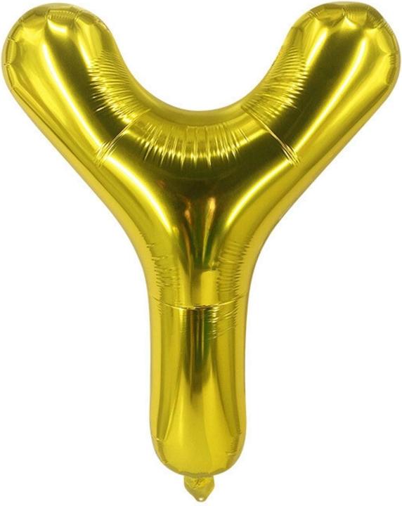 Produktbild Hermex Buchstabenballon Y Golden Geburtstagsparty Ballon Folienballon 40cm (1 x)