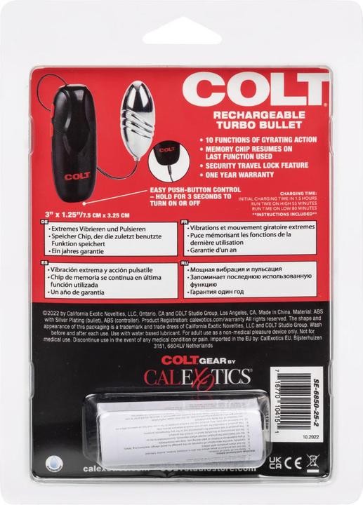 Actual product image CalExotics COLT® Rechargeable Turbo Bullet